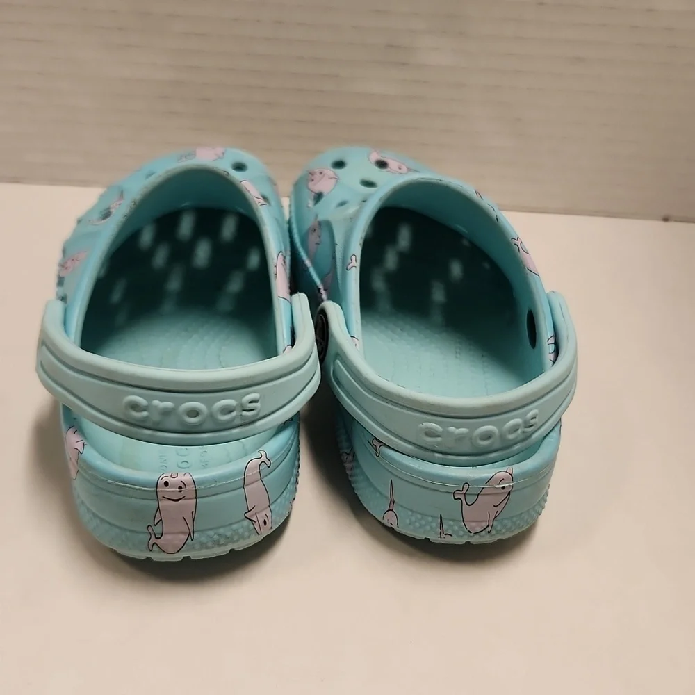 Crocs Narwal Size 9c Blue Lavendar Todder